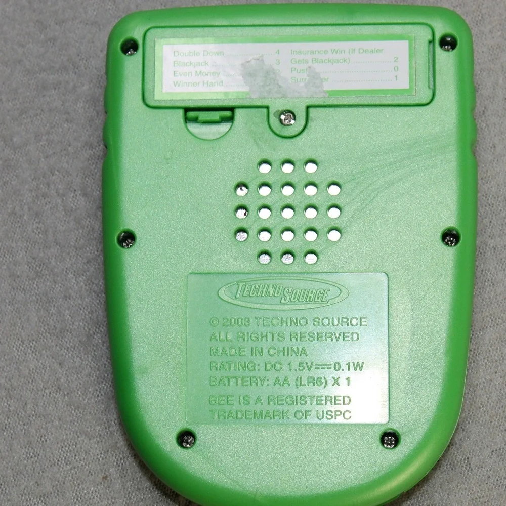 Bee Blackjack Handheld Electronic Game Vintage 2003 Techno Tested & Works